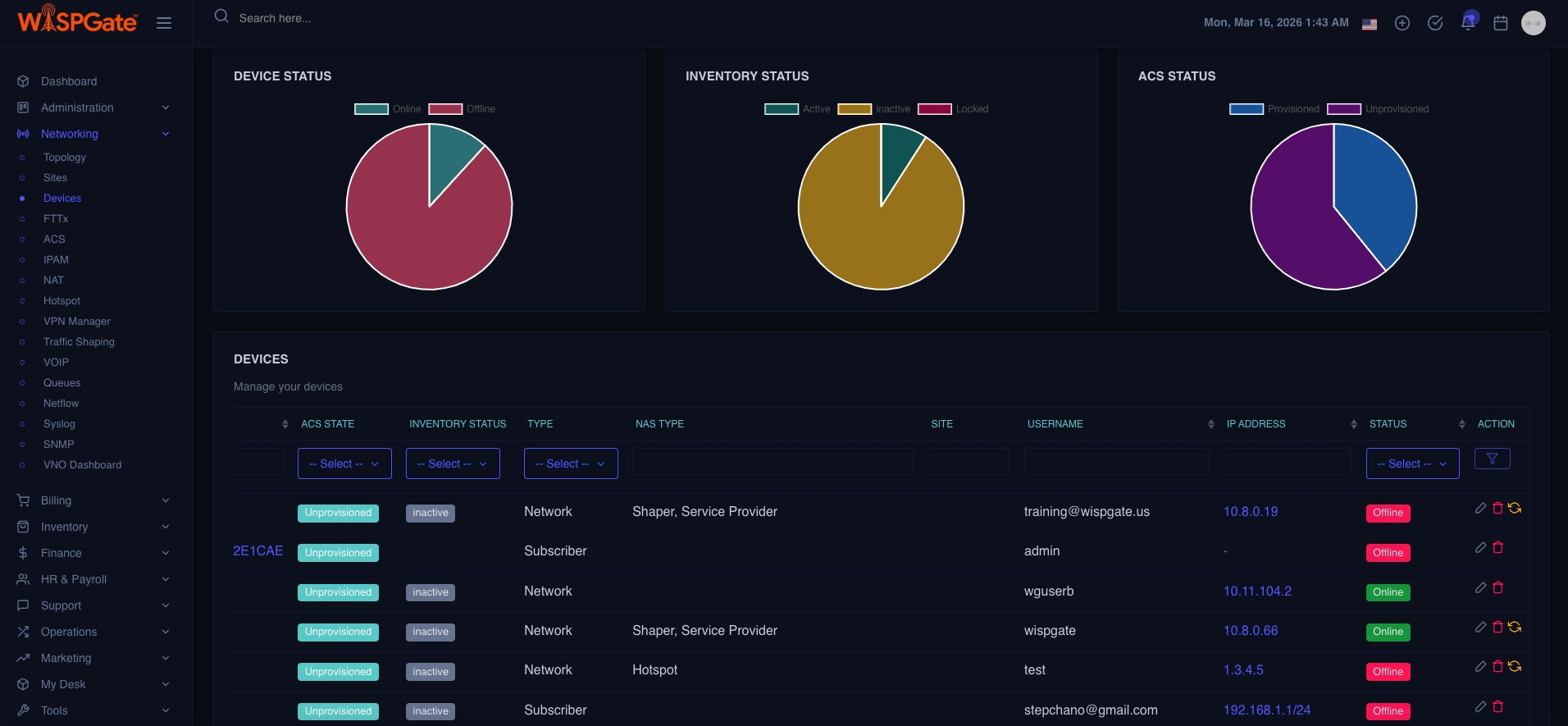 Device Page Screenshot