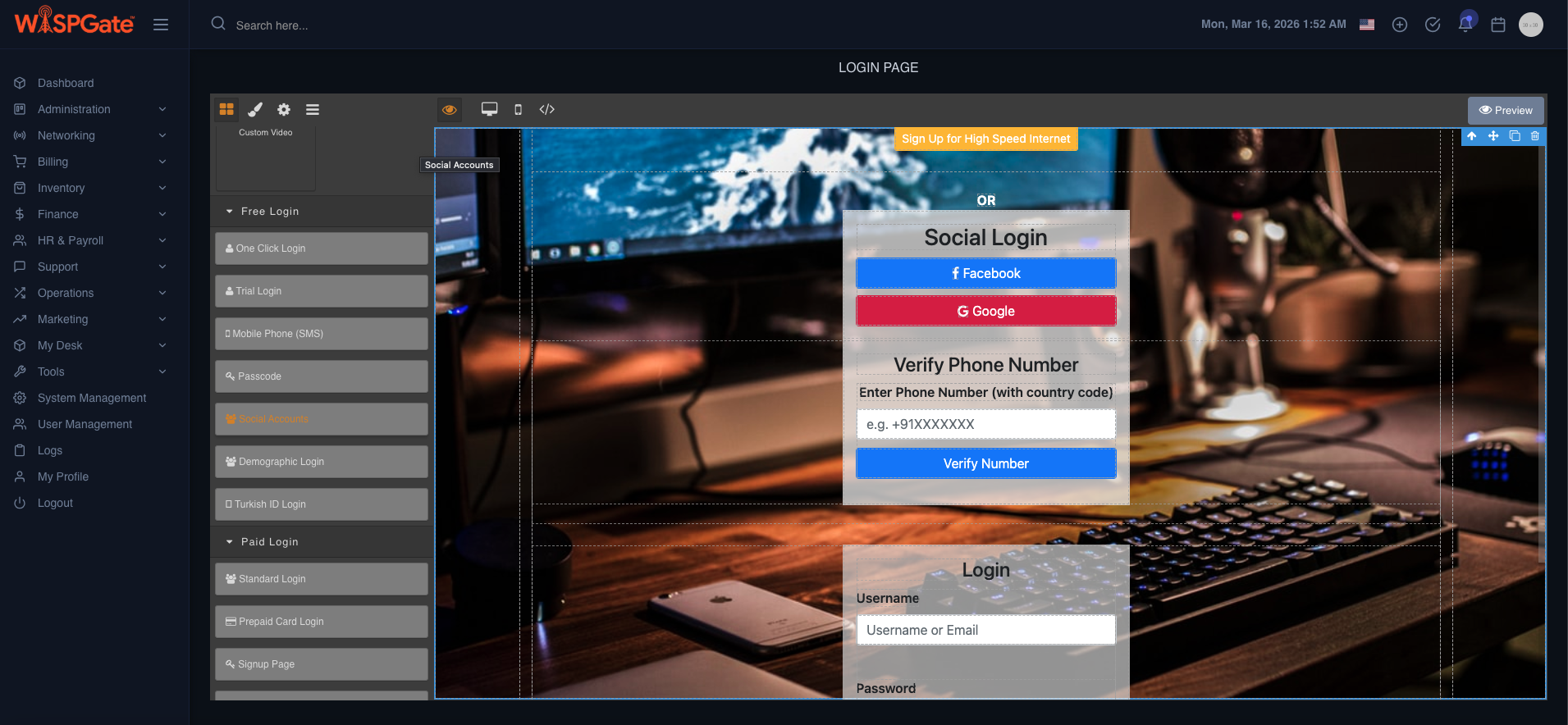 Splash Page Designer Screenshot